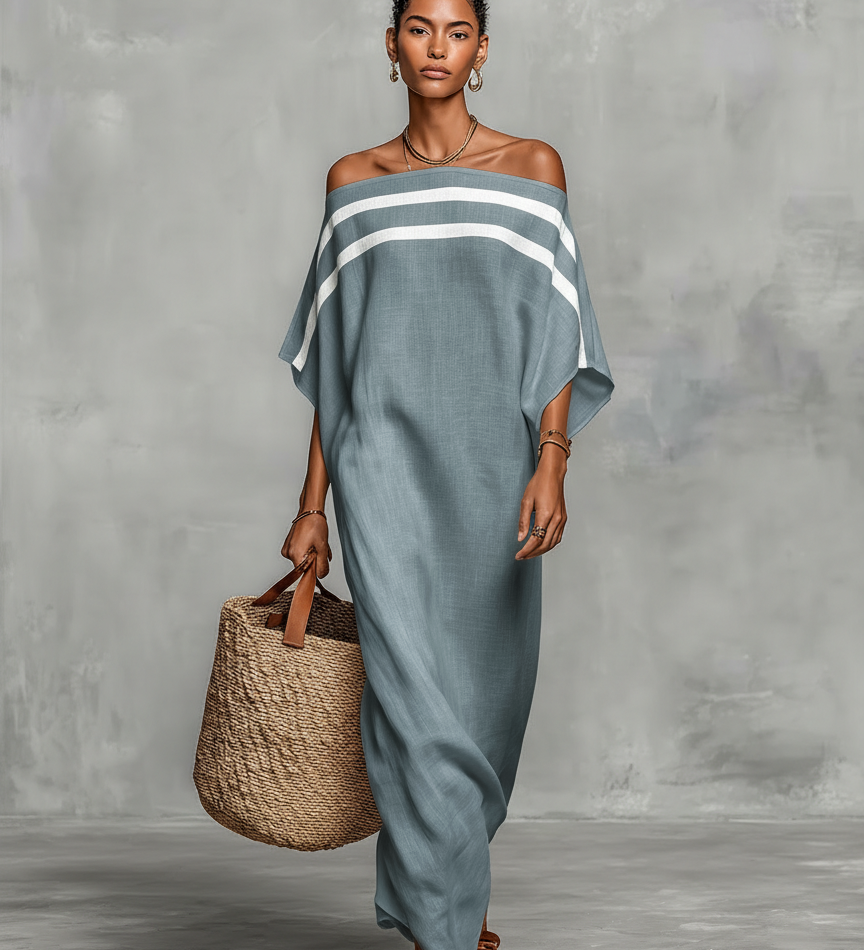 Paloma - Elegant Linen Maxi Dress