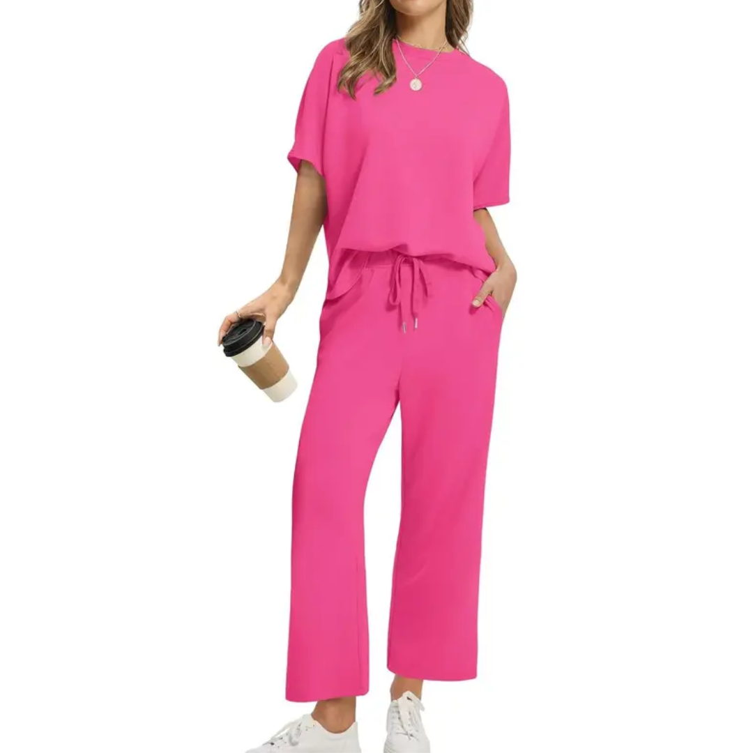 TATUM™ – Cozy Wide Leg Lounge Set with Relaxed Fit
