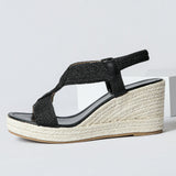 Raine – Woven Platform Wedge Sandals