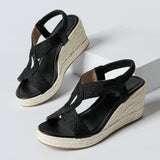 Raine – Woven Platform Wedge Sandals