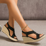 Raine – Woven Platform Wedge Sandals