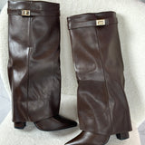VIVIENNE™ - Classic Brown Leather Ankle Boots