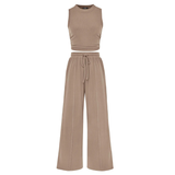 NELLA™ – Sleeveless Ribbed Knit Lounge Ensemble