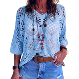COVE™ – Lightweight Crochet Batwing Blouse