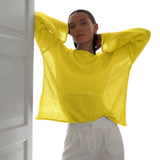 BRISEIS™ – Lightweight Hollow-Out Flare Sleeve Knit Sweater