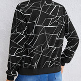 MILA™ | Artistic Print Zip-Up Jacket