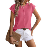 Elnera - Relaxed Summer Sleeveless Knit Vest Top