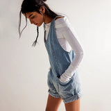 IVYLI™ - Casual Fitted Sleeveless Denim Jumpsuit