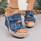 Amity - Frayed Edge Wedge Sandals