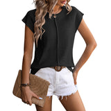 Elnera - Relaxed Summer Sleeveless Knit Vest Top