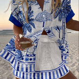 Alexa - Linen Shirt and Shorts Ensemble