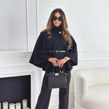 HATTIE™ - Snug High Neck Button-Up Cape