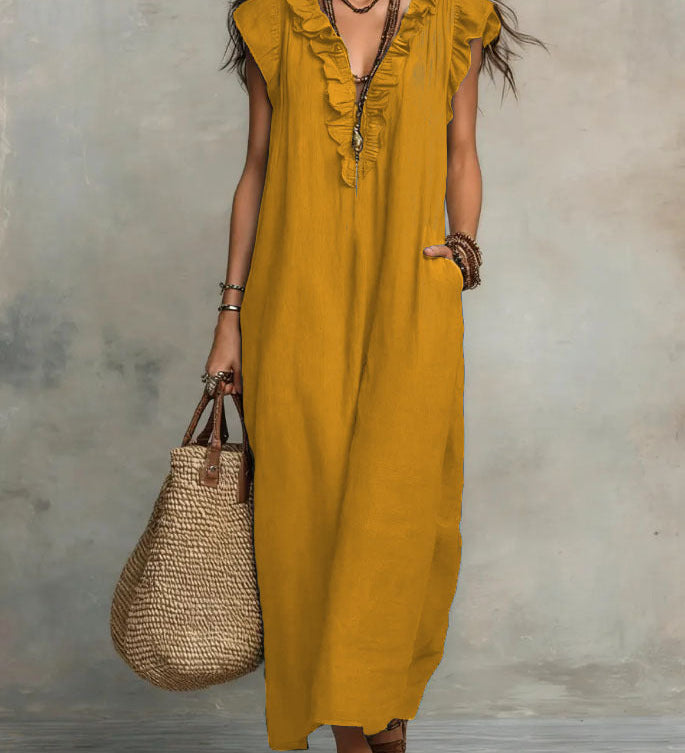Camellia - Elegant Ruffled Maxi Dress