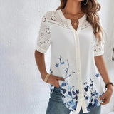 Annelise - Relaxed Lace-Patterned Blouse