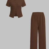 MIRANDAT - Button-Up Front Top with Wide Fit