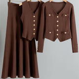 XANDYT - V-Neck Button-Up Vest and High