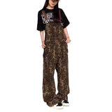 LUNTIAN™ Vintage Leopard Print Wide-Leg Jumpsuit