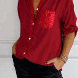 Danica - Blouse with Sequin Accents
