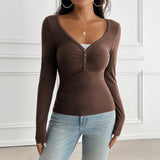 Palya - Cozy V-Neck Long Sleeve Tee