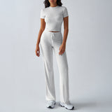 MARGARITAT - Casual Short Sleeve Crop Top