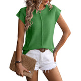 Elnera - Relaxed Summer Sleeveless Knit Vest Top