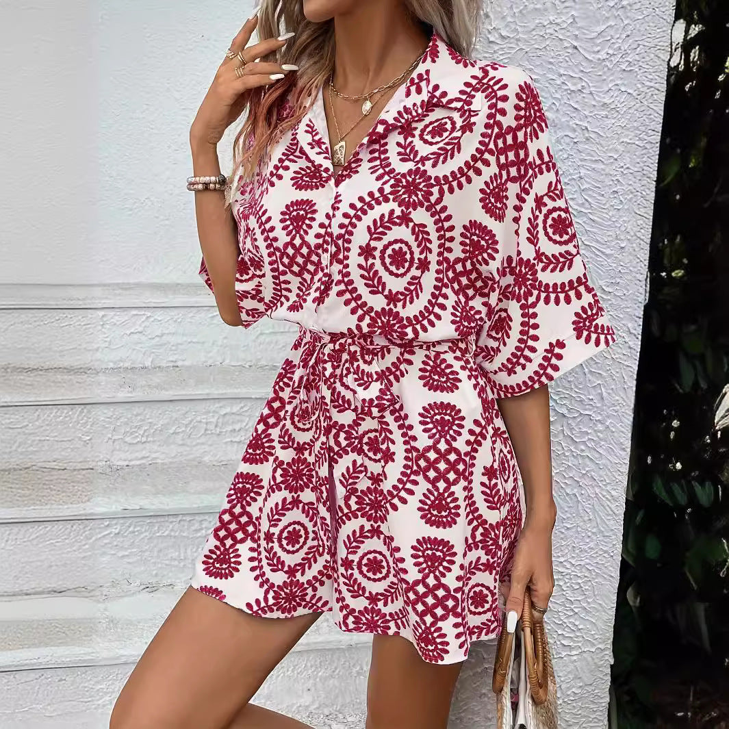 PHILOMENA™ - Chic Bohemian Floral Summer Romper