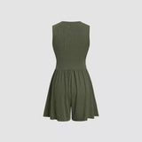 PARIS™ - Stylish Sleeveless V-Neck Romper