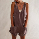 IVYLI™ - Casual Fitted Sleeveless Denim Jumpsuit