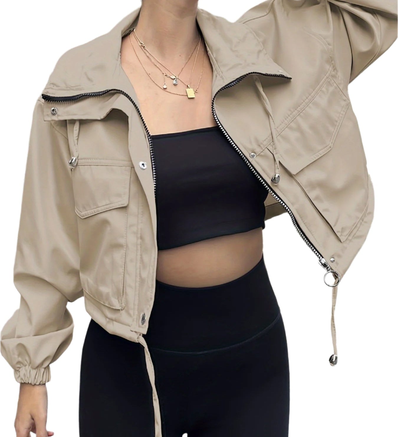AGAPITA™ – Lightweight Cropped Zip Jacket
