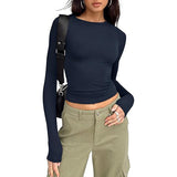 Jihyo - Relaxed Fit Long Sleeve Round Neck Tee
