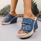 Amity - Frayed Edge Wedge Sandals