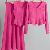 XANDYT - V-Neck Button-Up Vest and High
