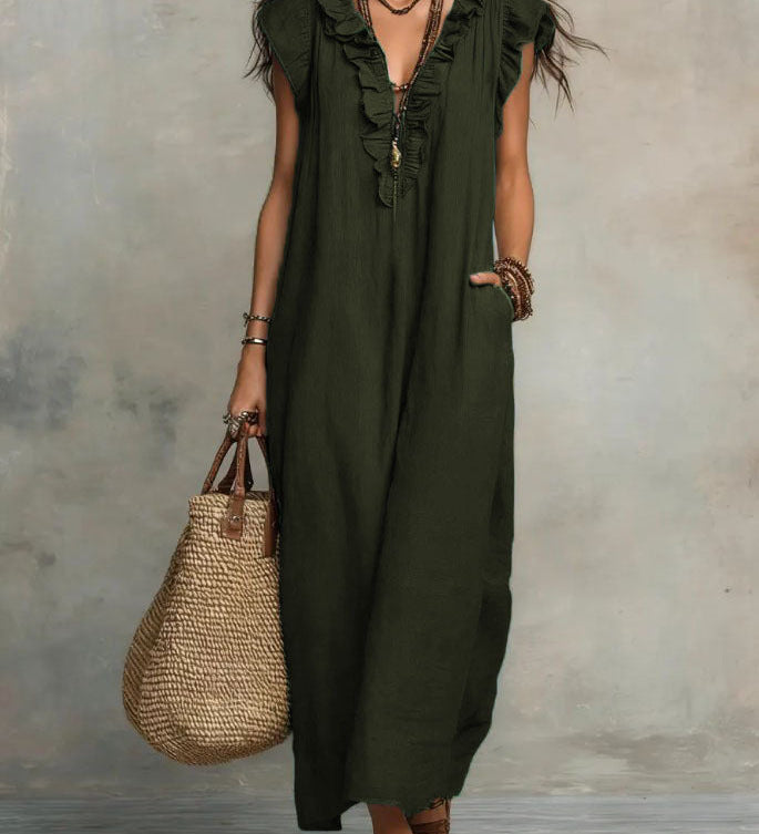 Camellia - Elegant Ruffled Maxi Dress