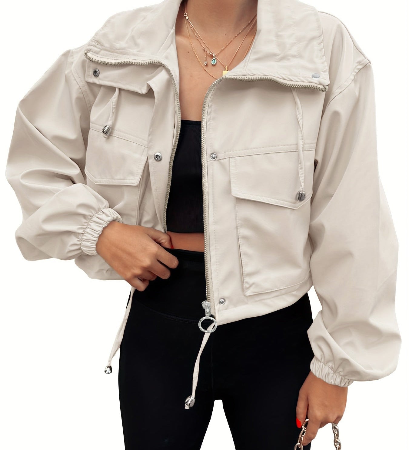 AGAPITA™ – Lightweight Cropped Zip Jacket