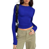 Jihyo - Relaxed Fit Long Sleeve Round Neck Tee