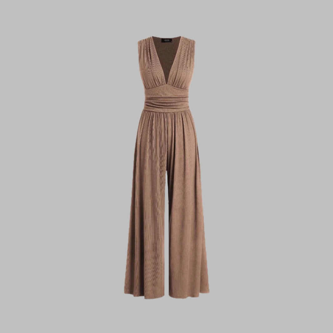 MARLOWE™ – Chic Ruched Casual Jumpsuit