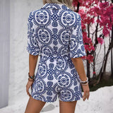 PHILOMENA™ - Chic Floral Boho Romper for Summer