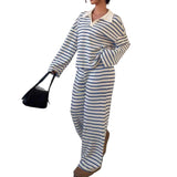 SHAILEY™ Women's Striped Two-Piece Casual Set - Trendy and Stylish Outfit