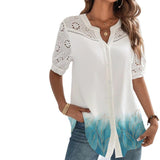Annelise - Relaxed Lace-Patterned Blouse