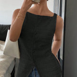 Queenie - Elegant Sleeveless Button-Up Outer Vest