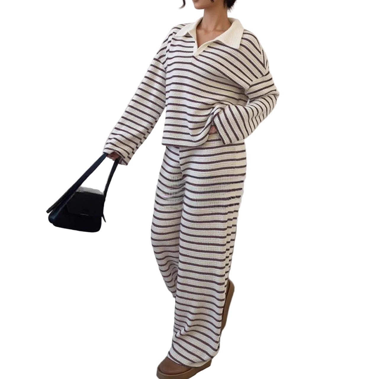 SHAILEY™ Women's Striped Two-Piece Casual Set - Trendy and Stylish Outfit