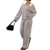 SHAILEY™ Women's Striped Two-Piece Casual Set - Trendy and Stylish Outfit
