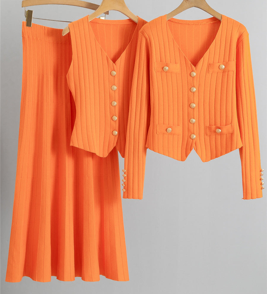 XANDYT - V-Neck Button-Up Vest and High