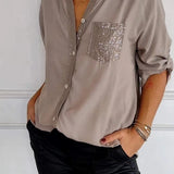 Danica - Blouse with Sequin Accents