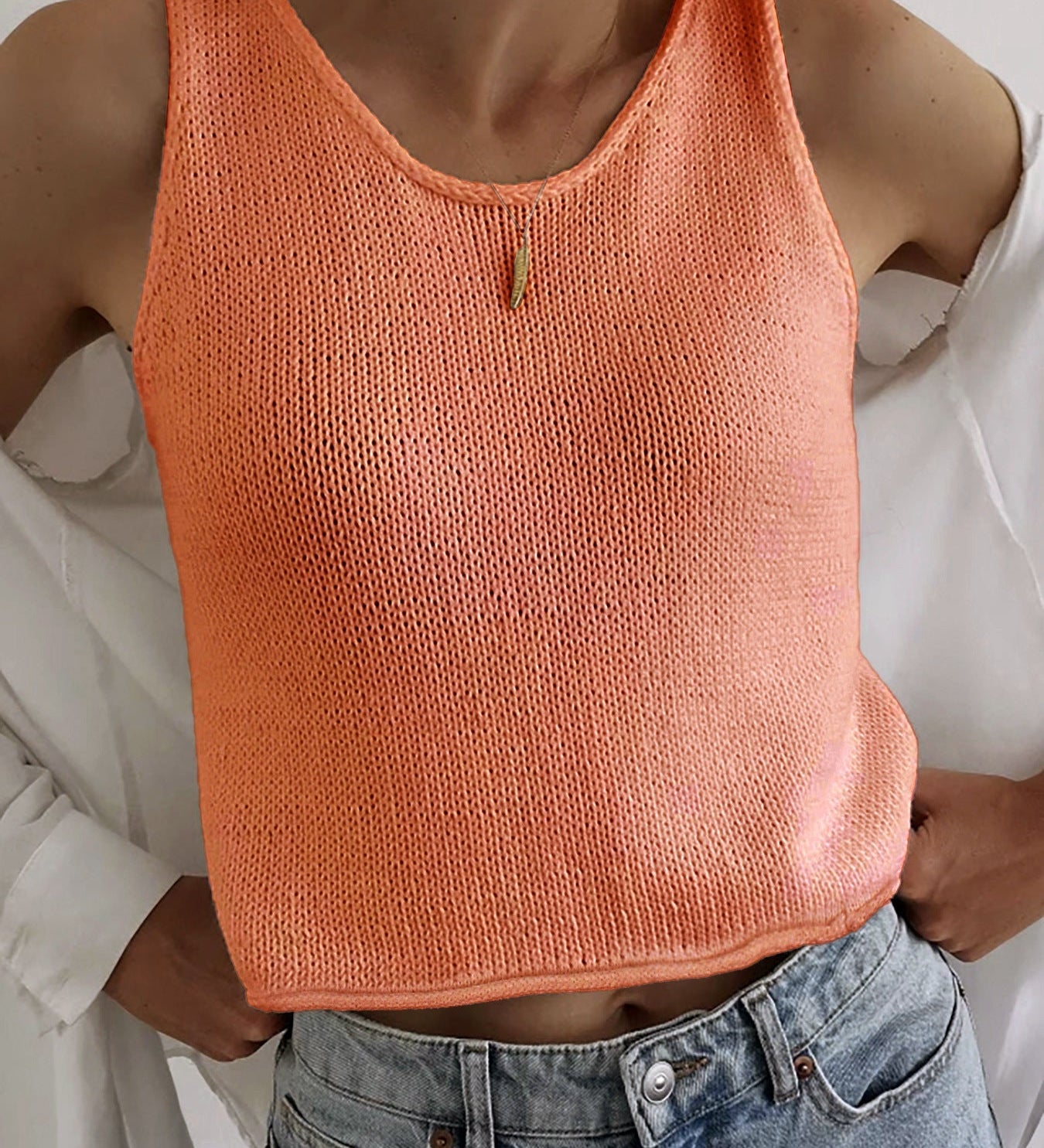 Kareem - Relaxed Fit Round Neck Sleeveless Pullover