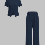 MIRANDAT - Button-Up Front Top with Wide Fit