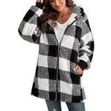 ARABELLA™ Plaid Fleece Hooded Long Sleeve Coat