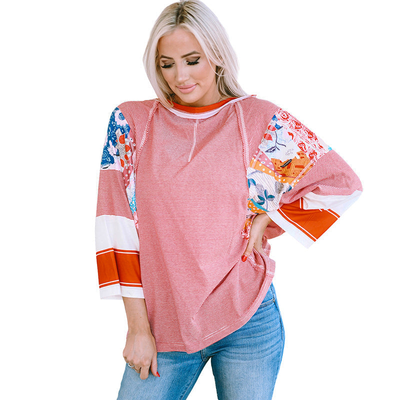 Bailey - Breezy Patchwork Batwing Blouse