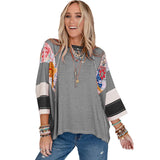 Bailey - Breezy Patchwork Batwing Blouse