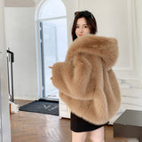 STELLA™ - Cozy Hooded Long Sleeve Faux Jacket